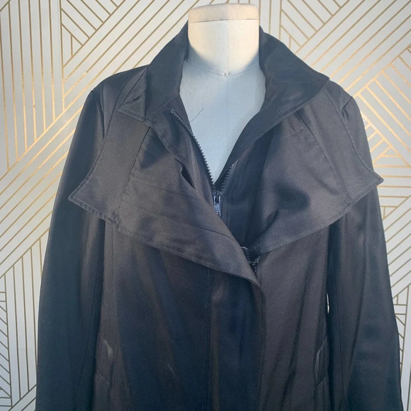 Reiss Arlington Black Trench Coat Jacket - Picture 10 of 12